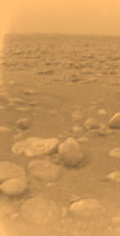 Oppervlak Titan door Huygens